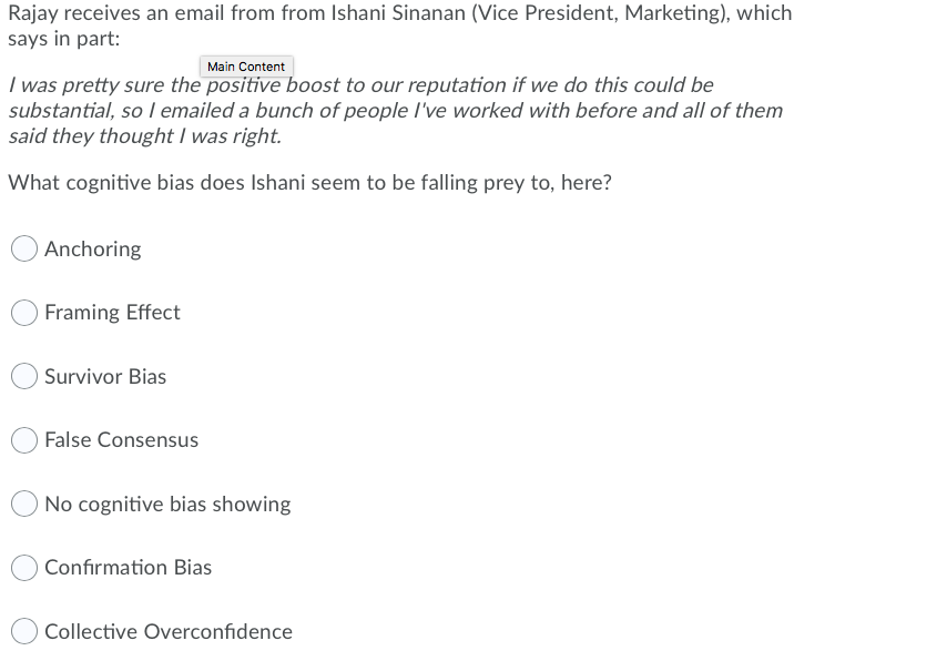 Rajay receives an email from from Ishani Sinanan