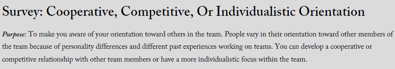 Survey: Cooperative, Competitive, Or