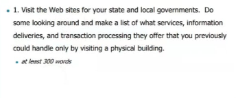 . 1. Visit the Web sites for your state and local