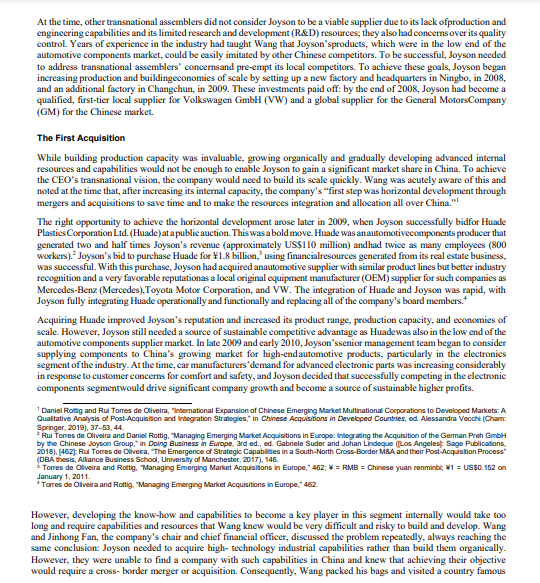 Question 5 Why was cross-border Merger &