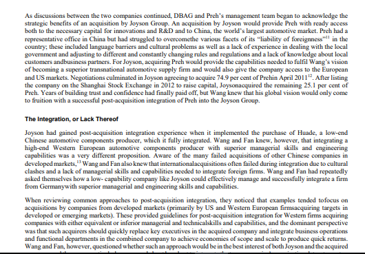 Question 5 Why was cross-border Merger &