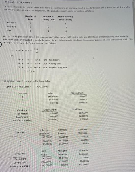 Problem 3-13 (Algorithmic) Quality Ar