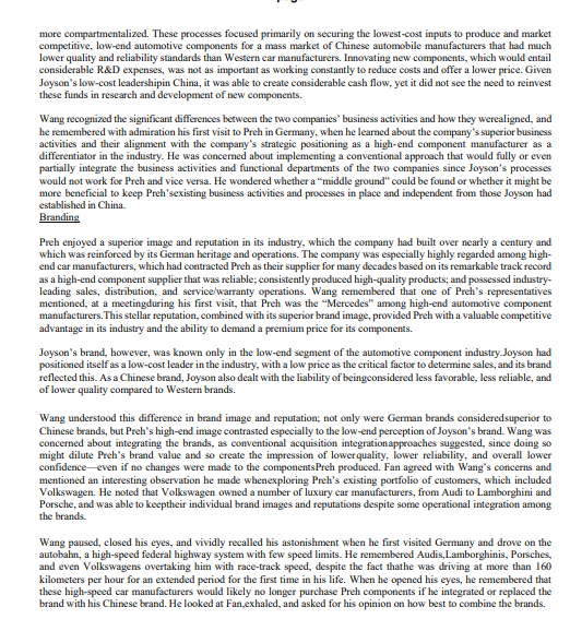 Question 5 Why was cross-border Merger &