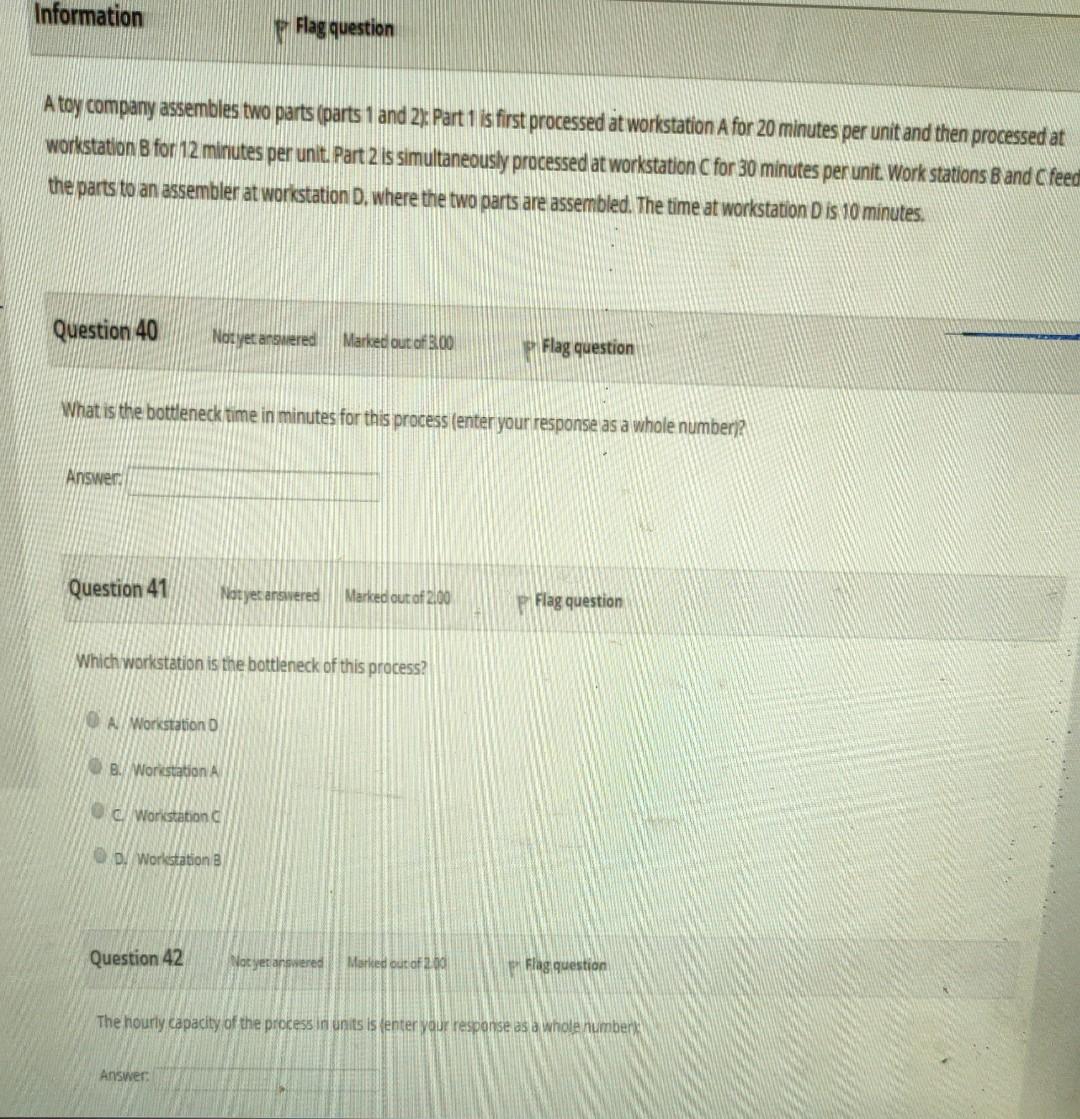 urgent help needed!! Information Flag question A