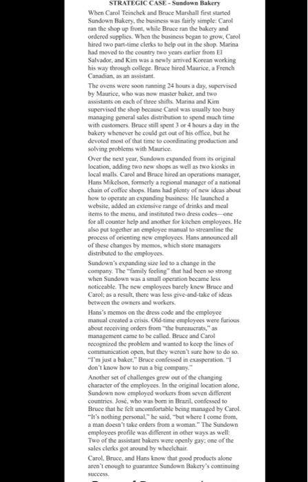 2. Identify the changes that have occurred in the