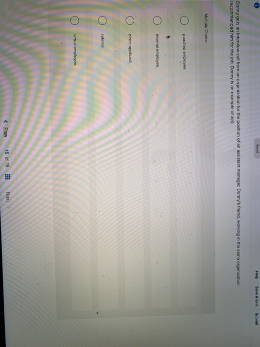 Saved Help Save & Exit Submit Donny gets an