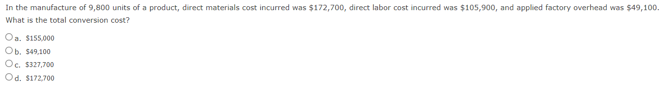 Department S had no work in process at the