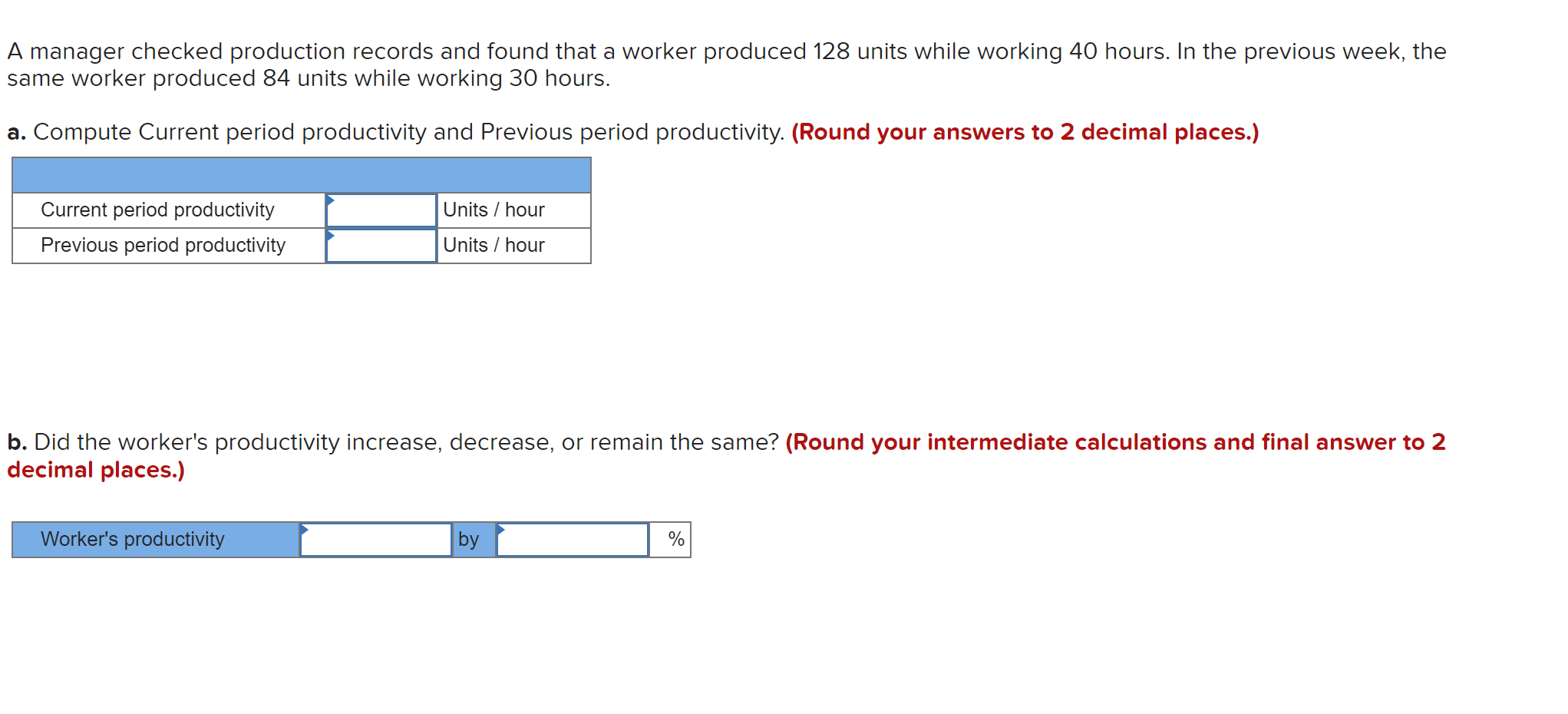 A manager checked production records and found