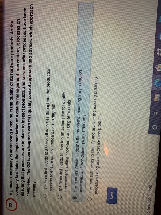 Organization development 22. A global IT company