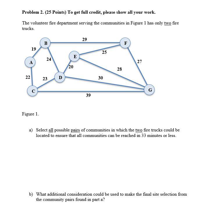 Problem 2. (25 Points) To get full credit, please
