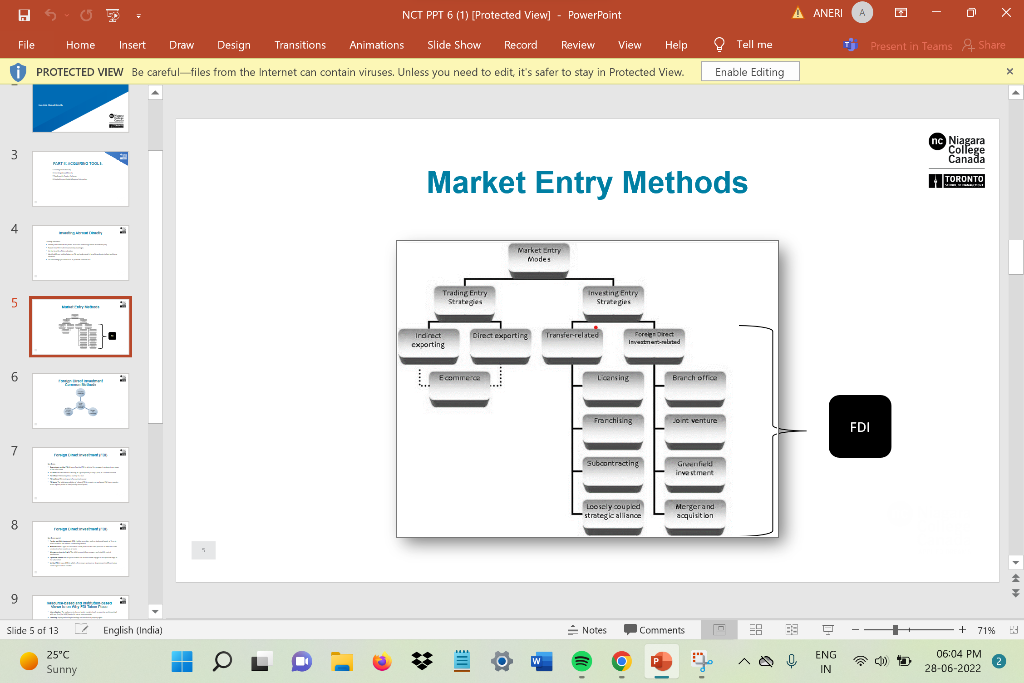 Please discuss one method from trading and one