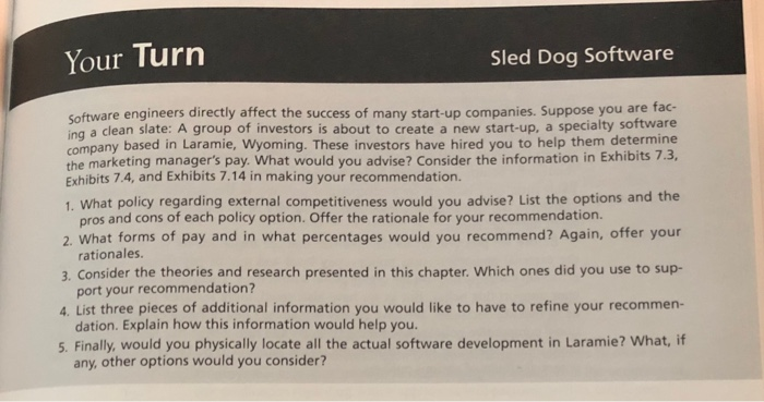 Your Turn Sled Dog Software Software engineers