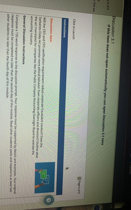 Discussion 3.1 If this item does not open