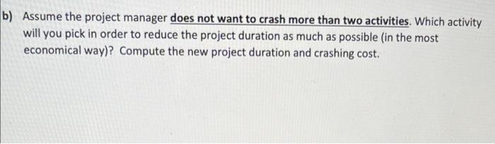 Please show work Question 6 (9 marks) A project