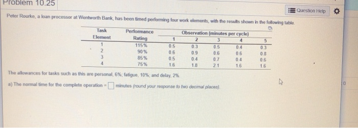 Problem 10.25 Question Help Peter Rourke, a loan