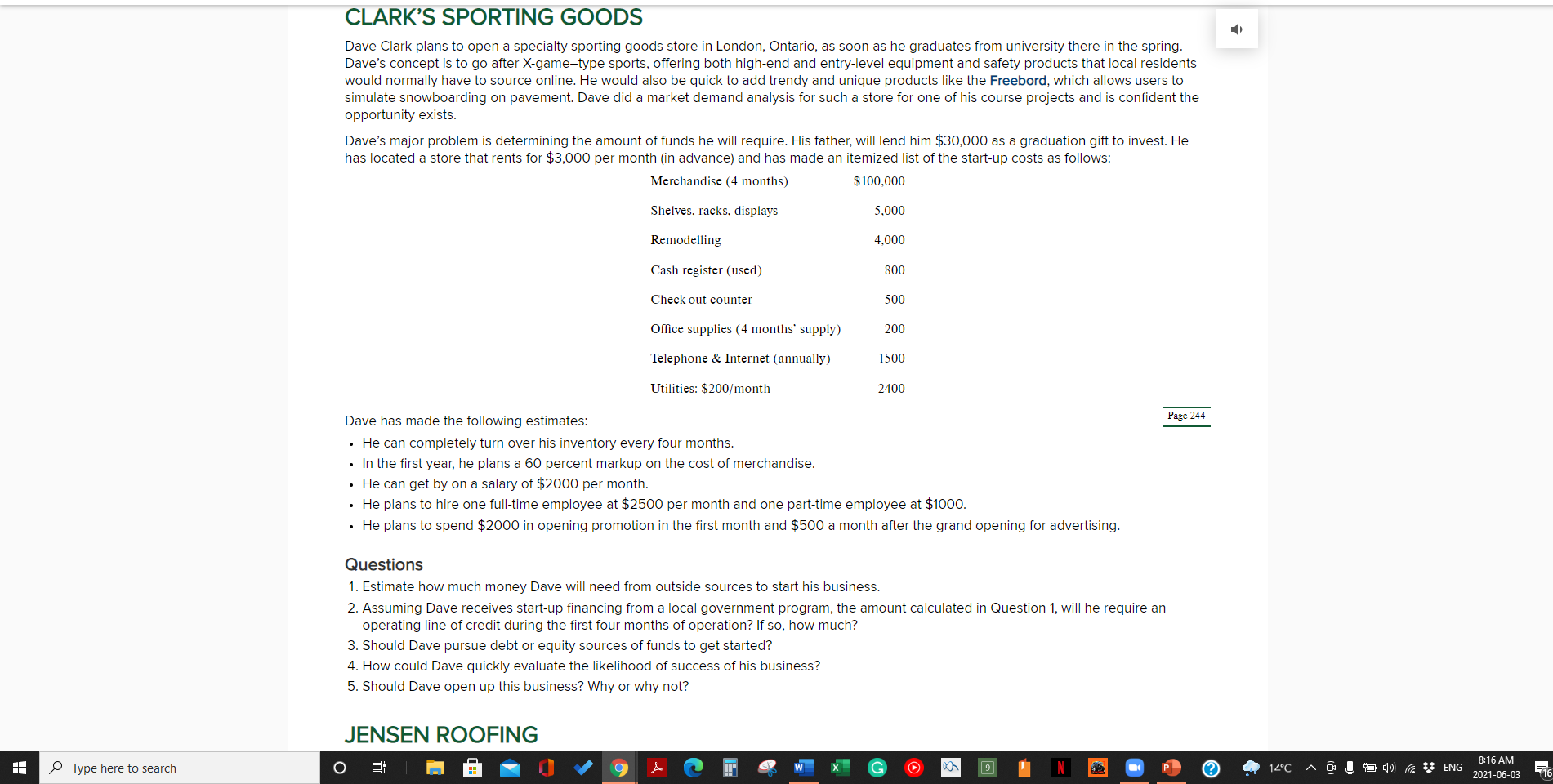 D CLARK'S SPORTING GOODS Dave Clark plans to open