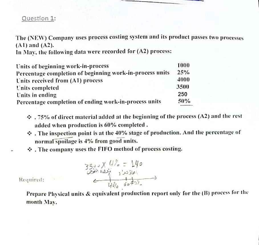 i need you're help. please Question 1: The (NEW)