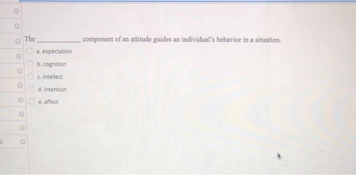 component of an attitude guides an individual's