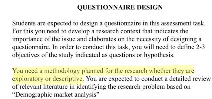 11. Research design: Methodology planned for the