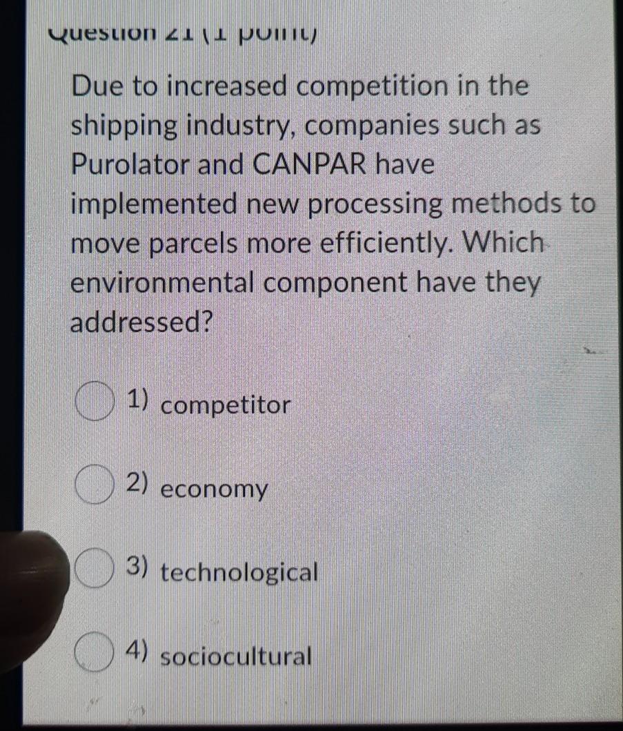 Question 411 puni Due to increased competition in