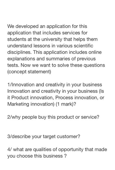 please write it in details We developed an