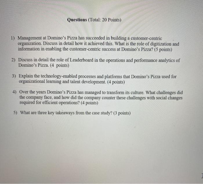 please do not write a paper just bullet point the