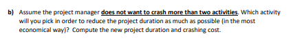 A Question 6 (9 marks) A project manager has