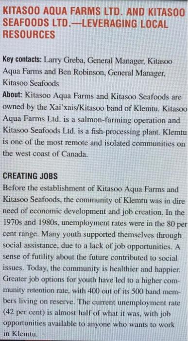 PLEASE ANSWER BOTH THE QUESTION FROM THE CASE