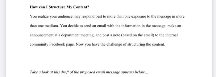 How can I Structure My Content? You realize your