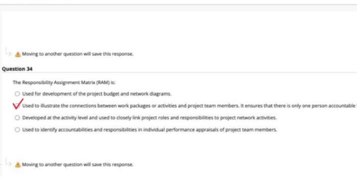 Moving to another question will save this