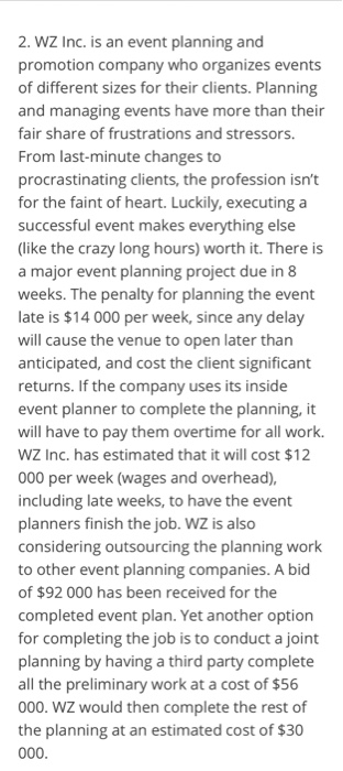 Unit 4 Exercise 1. You are trying to decide