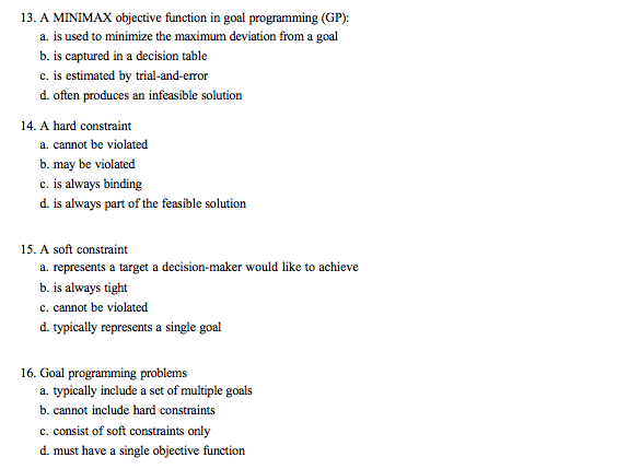 Data Analysis and Decision Modeling 13. A MINIMAX