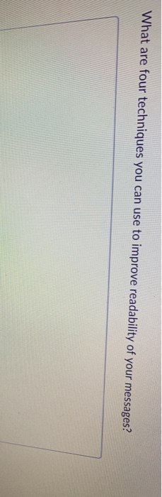 What are four techniques you can use to improve