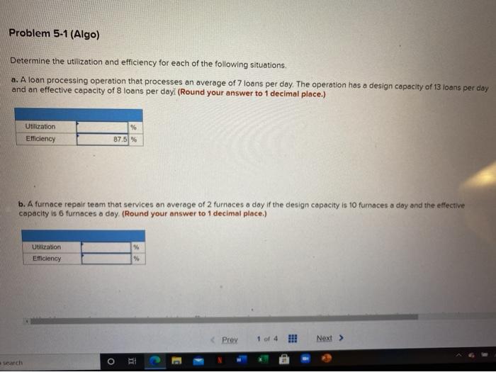 I need help please Problem 5-1 (Algo) Determine