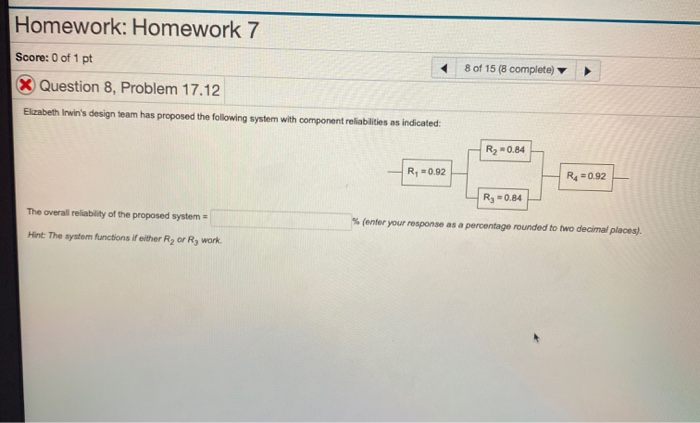 Homework: Homework 7 8 of 15 (8 complete) Score: