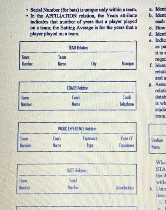 Serial Number (for bats) is unique only within a