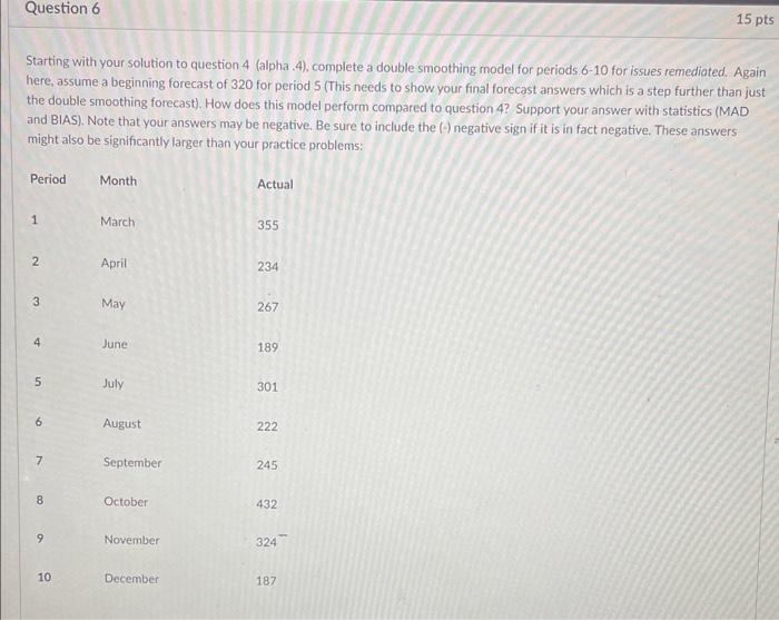 Please use the first picture (question 4) to