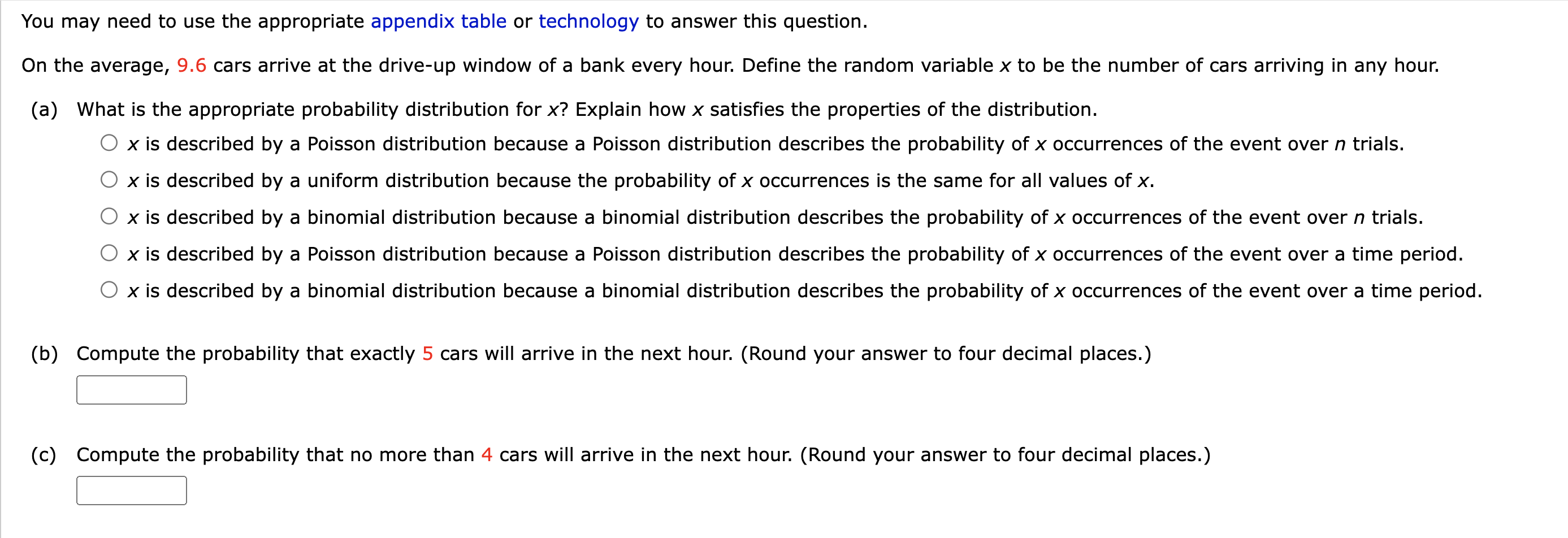 You may need to use the appropriate appendix