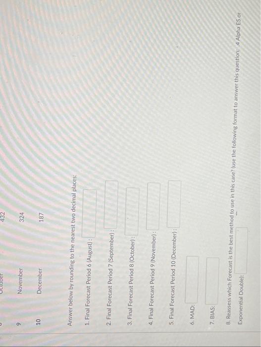 Please use the first picture (question 4) to