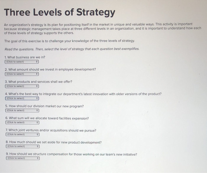 please pick between: 1. functional-level strategy