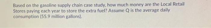 Based on the gasoline supply chain case study,