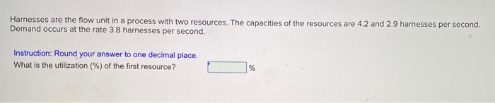 Harnesses are the flow unit in a process with two