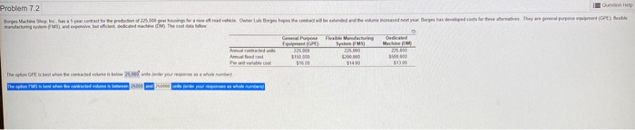Borges Machine Shop, Inc., has a 1-year contract