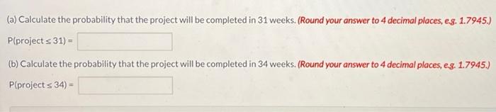 Activity A B C E F G H I J Optimistic Time