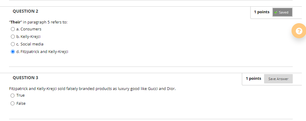 I need help in these questions. Please read the