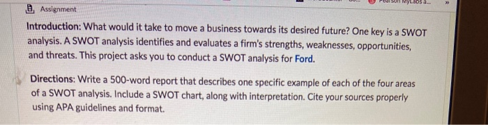 absa... 20 Assignment Introduction: What would it