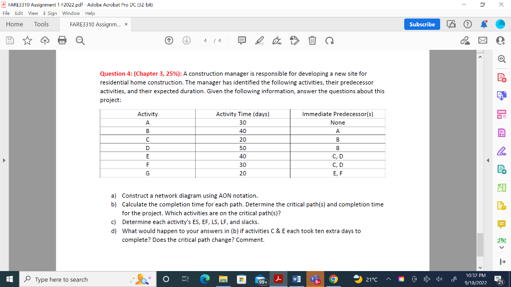 A construction manager is responsible for