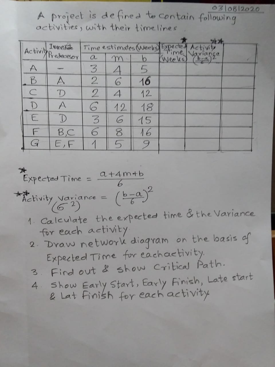 as soon as possible please Time estimates