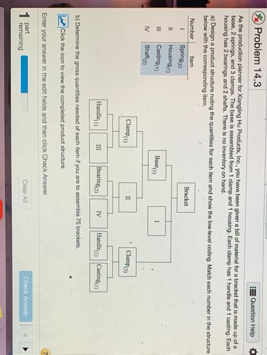 b) Determine the gross quantities needed of each