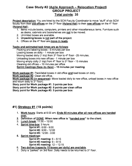 Case Study #2 (Agile Approach - Relocation